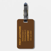 文字カスタムサンセット近くYixingラゲッジタグ ラゲッジタグ (裏面縦)