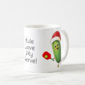 文字カスタムサンタズピックボールラリー コーヒーマグカップ (正面右)