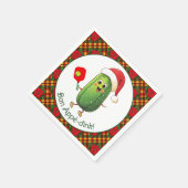 文字カスタムサンタズピックボールラリー スタンダードカクテルナプキン (角)