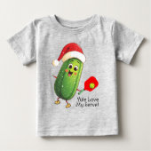文字カスタムサンタズピックボールラリー ベビーTシャツ (正面)