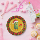 文字カスタムサンタズピックボールラリー ペーパープレート (パーティー)