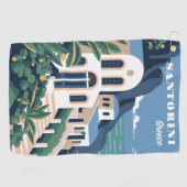 文字カスタムサントリーニギリシャ ゴルフタオル (横)