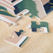 文字カスタムサントリーニギリシャ ジグソーパズル (側面)