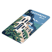 文字カスタムサントリーニギリシャ マグネット (左側)