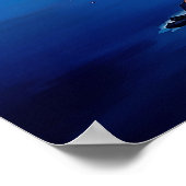 文字カスタムサントリーニグリークサンセット ポスター (角)