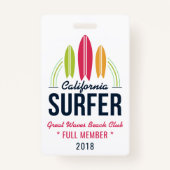 文字カスタムサーファーのバッジ バッジ (正面)