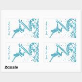 文字カスタムサーファーステッカー 長方形シール (シート)