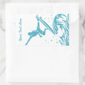 文字カスタムサーファーステッカー 長方形シール (バッグ)