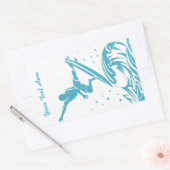 文字カスタムサーファーステッカー 長方形シール (封筒)