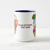 文字カスタムサーフィンパイナップル マグカップ (中央)