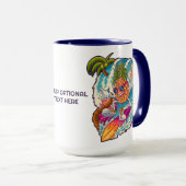 文字カスタムサーフィンパイナップル マグカップ (正面右)