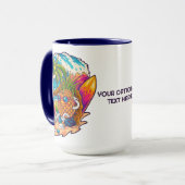 文字カスタムサーフィンパイナップル マグカップ (正面左)