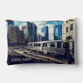 文字カスタムシカゴUSA アクセサリーポーチ (裏面)