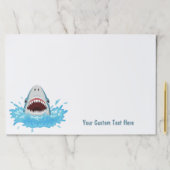 文字カスタムシャークおもしろい ペーパーパッド (インサイチュ)