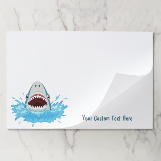 文字カスタムシャークおもしろい ペーパーパッド (折り畳み)