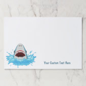 文字カスタムシャークおもしろい ペーパーパッド (正面)