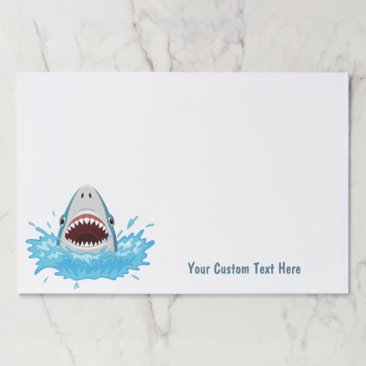 文字カスタムシャークおもしろい ペーパーパッド (正面)