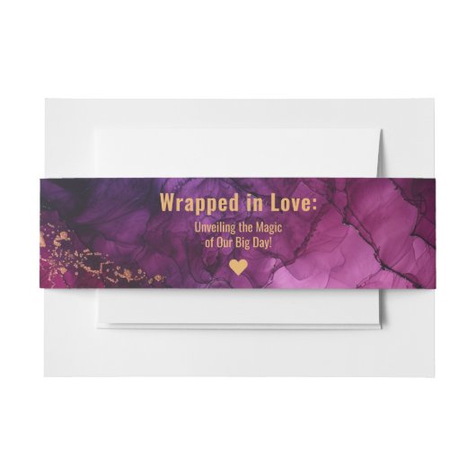 文字カスタムシーナルエレガンスザマーブルシンフォニー 招待状ベリーバンド (正面例)