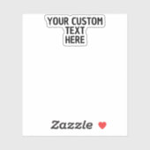 文字カスタムシールの作成Your Own Stickers シール (シート)