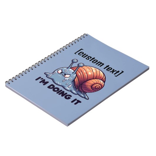 文字カスタムスウェーおもしろいティカタツムリ動機 ノートブック (左側)