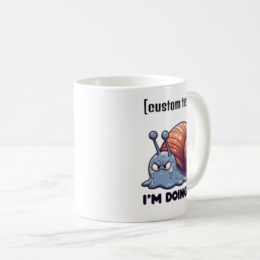 文字カスタムスウェーおもしろいティカタニールマグ動機 コーヒーマグカップ (正面右)