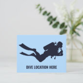 文字カスタムスキューバダイビング ポストカード (スタンド正面)