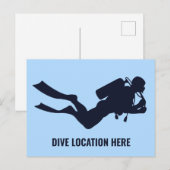 文字カスタムスキューバダイビング ポストカード (正面/裏面)