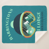 文字カスタムスキーマスクフリースブランケット シェルパブランケット (正面(横))