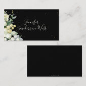 文字カスタムスノーベリー+ユーカリのクリスマス プレイスカード (正面/裏面)