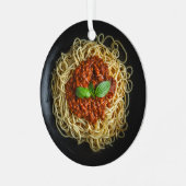 文字カスタムスパゲティ メタルオーナメント (正面左)