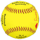 文字カスタムソフトボールの贈り物 ソフトボール (正面)