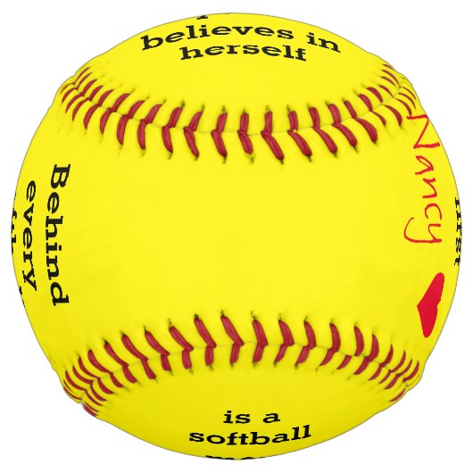 文字カスタムソフトボールの贈り物 ソフトボール (正面)