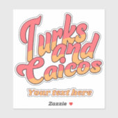 文字カスタムタークスアンドカイコス シール (シート)