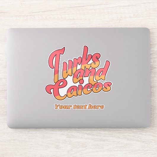 文字カスタムタークスアンドカイコス シール (コンピューター)