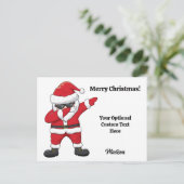 文字カスタムダビング踊りサンタ シーズンポストカード (スタンド正面)