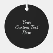 文字カスタムチキンパエラ メタルオーナメント (裏面)