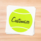 文字カスタムテニスボールカクテルナプキンズ スタンダードカクテルナプキン