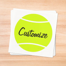 文字カスタムテニスボールカクテルナプキンズ