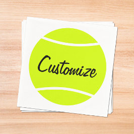 文字カスタムテニスボールカクテルナプキンズ スタンダードカクテルナプキン