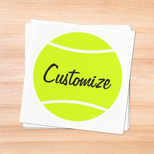 文字カスタムテニスボールカクテルナプキンズ スタンダードカクテルナプキン