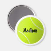文字カスタムテニスボールラウンドスポーツ冷蔵庫用マグネット マグネット (正面/裏面)