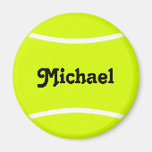 文字カスタムテニスボール冷蔵庫用マグネット マグネット (正面)