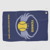 文字カスタムテニスボール（ウィング付き） ゴルフタオル (横)