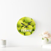 文字カスタムテニスボール ラウンド壁時計 (ホーム)