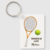 文字カスタムテニス キーホルダー (正面)