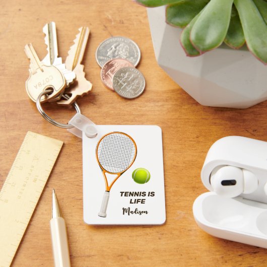 文字カスタムテニス キーホルダー (デスク)