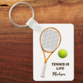 文字カスタムテニス キーホルダー (正面)