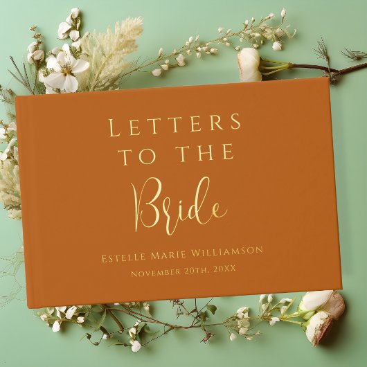 文字カスタムテラコッタレタートゥザブライド ゲストブック