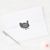 文字カスタムトルコ感謝祭の作成 ラウンドシール (封筒)