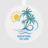 文字カスタムトロピカルアイランズ オーナメント (裏面)